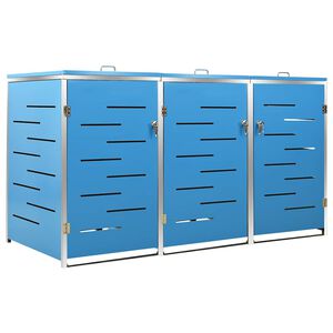 vidaXL Containerberging driedubbel 207x77,5x115 cm roestvrij staal