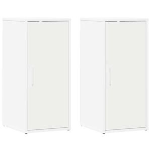 vidaXL Schoenenkasten 2 st 32x35x70 cm bewerkt hout wit