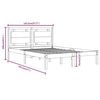 vidaXL Bedframe massief hout wit 140x190 cm