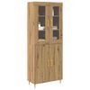 vidaXL Hoge kast 2 pcs Artisan Eiken 69,5 x 34 x 180 cm Bewerkt hout