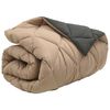 vidaXL Winter Dekbed Antraciet en Taupe 200 x 135 cm Microfiber