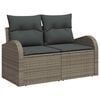 vidaXL Tuin Sofa Set 7 pcs Grijs Poly riet