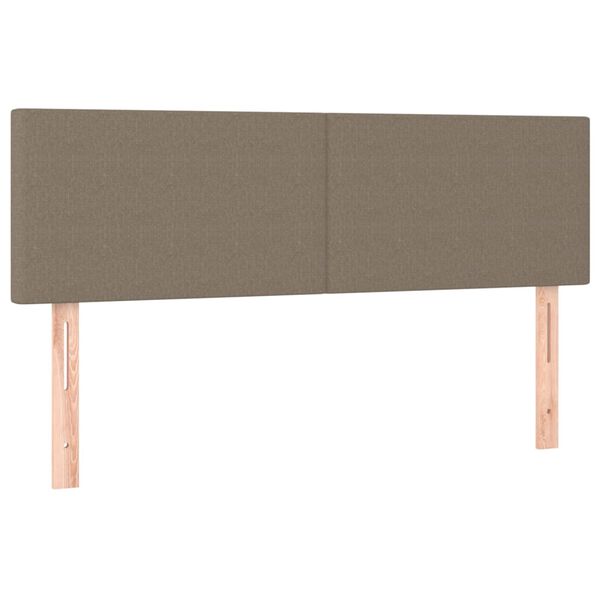 vidaXL Hoofdborden 144x5x78/88 cm stof taupe