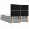 vidaXL Boxspringbed met matras Lichtgrijs 140 x 200 cm Stof
