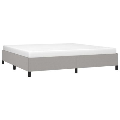 vidaXL Bedframe zonder matras stof lichtgrijs 200x200 cm