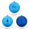 vidaXL Kerstbal Set 4 pcs Blauw Kunststof