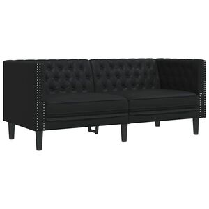 vidaXL Bank Zwart 174 x 74,5 x 70,5 cm PVC