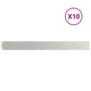 vidaXL Gazonranden 10 st 10x103 cm roestvrij staal