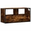 vidaXL Tv-meubel 80x31x39,5cm bewerkt hout metaal gerookt eikenkleurig