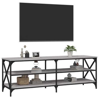 vidaXL Tv-meubel 140x40x50 cm bewerkt hout grijs sonoma eikenkleurig