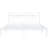 vidaXL Bedframe met hoofdbord metaal wit 183x213 cm
