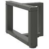 vidaXL Salontafelpoten 2 st T-vormig 40x25x(30-31) cm staal antraciet