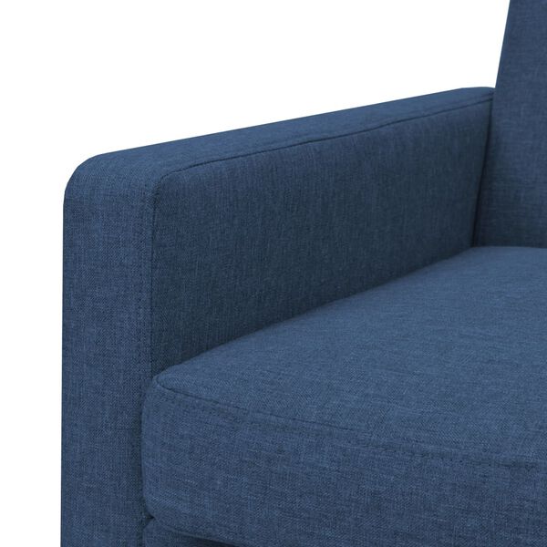 vidaXL Fauteuil staal en stof blauw