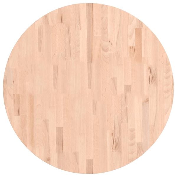 vidaXL Tafelblad rond &Oslash;80x4 cm massief beukenhout