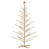 vidaXL Houten kerstboom 240 cm Bamboe en massief grenenhout Bruin