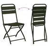 vidaXL Bistroset 3 pcs Groen Staal