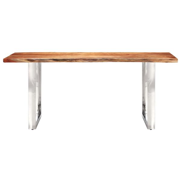 vidaXL Eetkamertafel met natuurlijke randen 3,8 cm 200 cm acaciahout