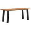 vidaXL Eettafel met natuurlijke rand massief eikenhout rechthoekig