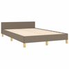 vidaXL Bedframe zonder matras 120x190 cm stof taupe