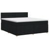 vidaXL Boxspringbed met matras met hoofdeinde Zwart 140 x 200 cm Stof