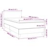 vidaXL Boxspring met matras en LED stof zwart 80x200 cm