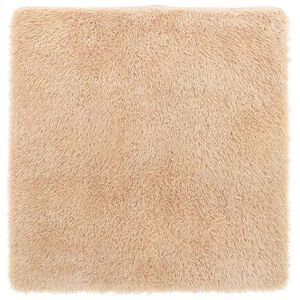 vidaXL Hoogpolig vloerkleed NAVARRA 160x160 cm polyester beige
