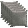 vidaXL Kussensloop 6 st HOUTEN Donkergrijs 65 x 65 cm Chenille Stof