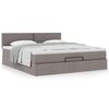 vidaXL Ottoman bed met matras 160x200cm stof taupe