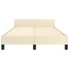 vidaXL Bedframe zonder matras 120x190 cm kunstleer cr&egrave;me