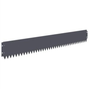 vidaXL Gazonrand 30 pcs 103 x 15 cm Staal Antracietkleurig