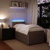 vidaXL Boxspring met matras fluweel lichtgrijs 100x200 cm