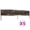 vidaXL Gazonborden 5 st 120x35 cm wilg