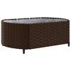 vidaXL 10-delige Loungeset met kussens poly rattan bruin