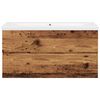 vidaXL Wastafelkast met ingebouwde wasbak oud houtkleurig