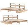 vidaXL Bed met boekenkast zonder matras massief grenenhout 200x200 cm