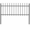 vidaXL Tuinhek met speerpunt staal 181x80 cm zwart
