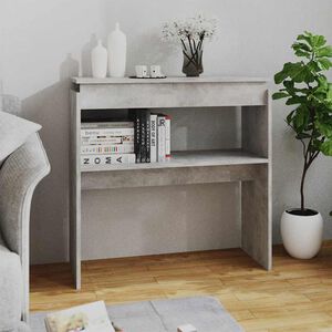 vidaXL Wandtafel 80x30x80 cm bewerkt hout betongrijs