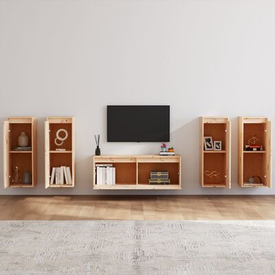 vidaXL Tv-meubelen 5 st massief grenenhout