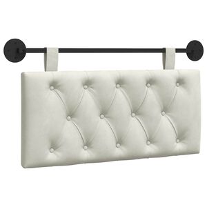 vidaXL Hangend hoofdbord Met LED-verlichting Cr&egrave;mekleurig Fluweel