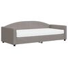 vidaXL Slaapbank met matras 90x200 cm stof taupe
