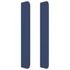 vidaXL Hoofdbord met randen 83x16x118/128 cm stof blauw