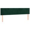 vidaXL Hoofdborden 160x5x78/88 cm fluweel donkergroen