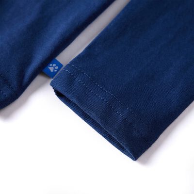 Kindershirt met lange mouwen 92 marineblauw