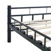 vidaXL Bedframe staal zwart 160x200 cm