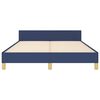 vidaXL Bedframe met hoofdeinde zonder matras 140x200 cm stof blauw