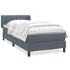 vidaXL Boxspring met matras fluweel donkergrijs 90x210 cm