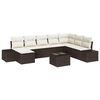 vidaXL Tuin Sofa Set 8 st Bruin en Cr&egrave;me poly rattan