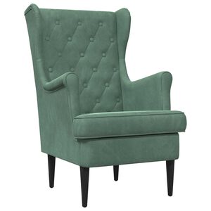vidaXL Fauteuil Zeegroen Fluweel