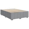 vidaXL Boxspring met matras stof lichtgrijs 160x200 cm