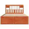 vidaXL Bed met boekenkast zonder matras grenenhout wasbruin 150x200 cm